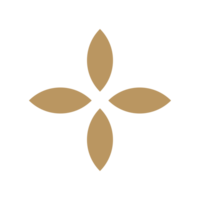 simples dourado flor elemento png