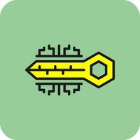 Digital key Vector Icon Design