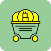 Mine cart Vector Icon Design