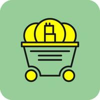 Mine cart Vector Icon Design