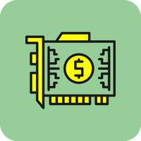 Gpu mining Vector Icon Design