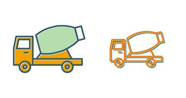 Cement Mixer Truck Vector Icon