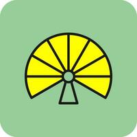 Hand fan Vector Icon Design