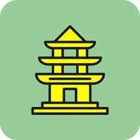 Pagoda Vector Icon Design