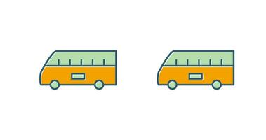 Bus on Airport Vector Icon