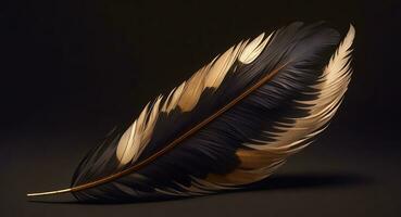 Beautiful feather realistic. ai generation photo