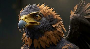 unusual harpy realistic. ai generation photo