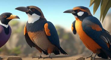 The Stymphalian Birds realistic. ai generation. photo