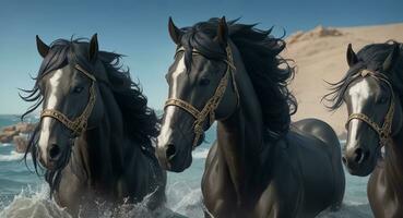 Mares of Diomedes realistic. ai generation photo