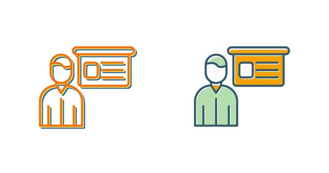 icono de vector de enseñanza