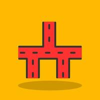 Crossroads Vector Icon Design