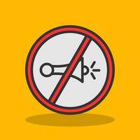 No Horn Vector Icon Design