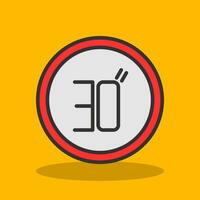 Speed Limit Vector Icon Design