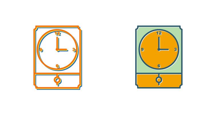 Large Clock Vector Icon
