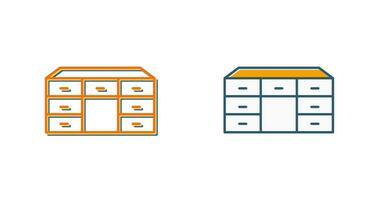 Table with Drawers Vector Icon