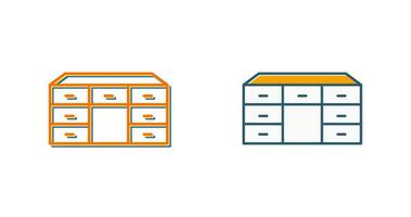 Table with Drawers Vector Icon