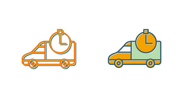 Time Based Delivery Vector Icon