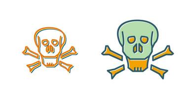 icono de vector de calavera pirata