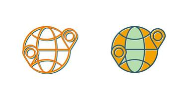 Globe Location Vector Icon