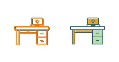 Office Desk Vector Icon