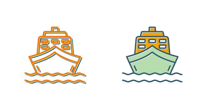 icono de vector de barco