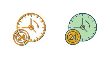 24 Hour Service Vector Icon