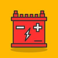 Car battery Vector Icon Design