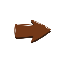 an arrow pointing in the direction of chocolate png