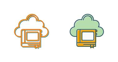 Cloud Library Vector Icon