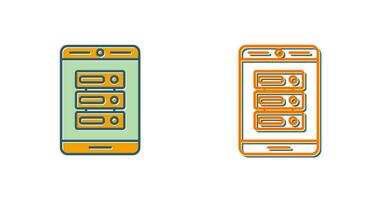 icono de vector de teléfono de datos