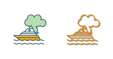 Ship Pollution Vector Icon