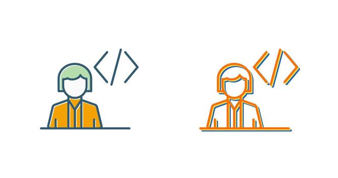 icono de vector de programador