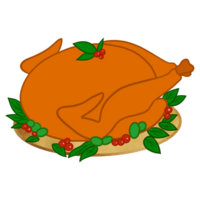 Thanksgiving Roasted Turkey With Vegetables png