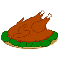 acción de gracias asado Turquía con vegetales png