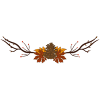 pino cono y otoño hojas decorativo ramas png