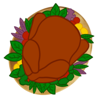 Fall Thanksgiving Roasted Turkey png