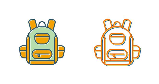 icono de vector de mochila