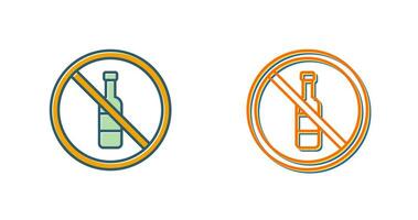 No Alcohol Vector Icon