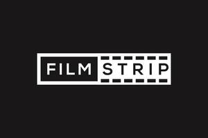 Trendy and minimal film strip vector logo design