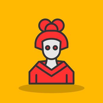 Geisha Vector Icon Design