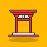 Torii gate Vector Icon Design