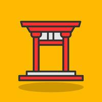 Torii gate Vector Icon Design