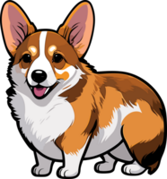 mignonne corgi dessin animé ai génératif png