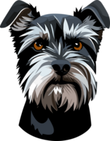 schnauzer tecknad serie hund ai generativ png