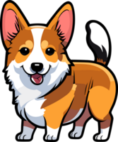 mignonne corgi dessin animé ai génératif png