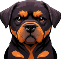 Rottweiler Karikatur süß Hund ai generativ png