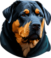 Rottweiler dibujos animados linda perro ai generativo png