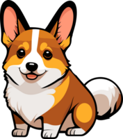 carino corgi cartone animato ai generativo png