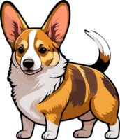 mignonne corgi dessin animé ai génératif png