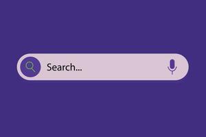 Search Address and navigation bar icon. Search engine web browser window template vector illustration.